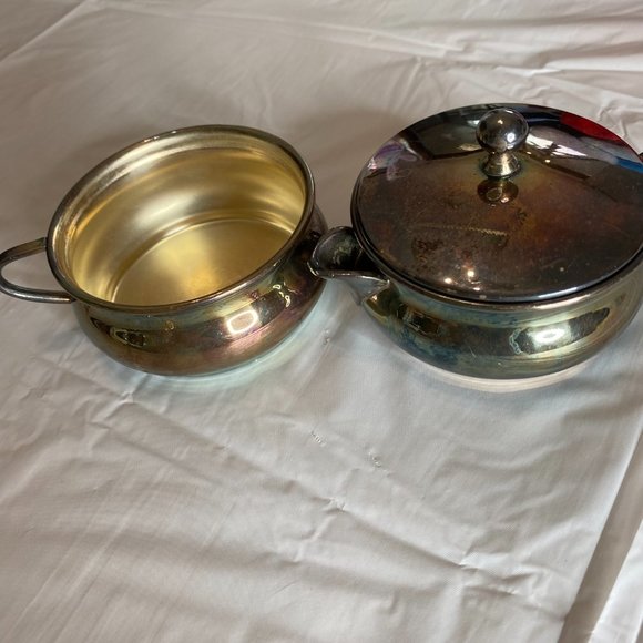 Vintage Imperial Fine Silver Plated Sugar Bowl and Creamer - Picture 7 of 8